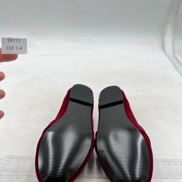 FYS Women Round Toe Flats Knotted Loafer Flats Slip On Ballet Dressy Dark Red - Picture 7 of 8